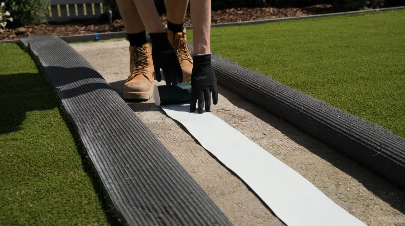Professional artificial grass contractor installing premium turf in Chico, CA